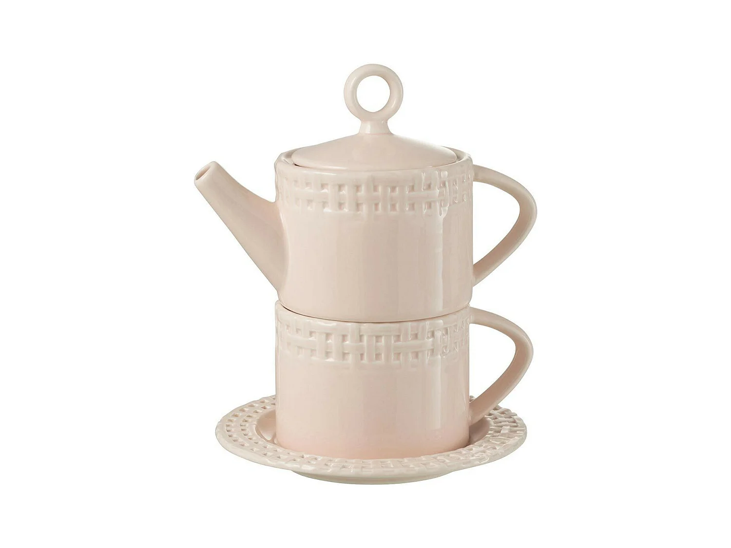 Théière & 1 Tasse Design "Vercer" 22cm Rose
