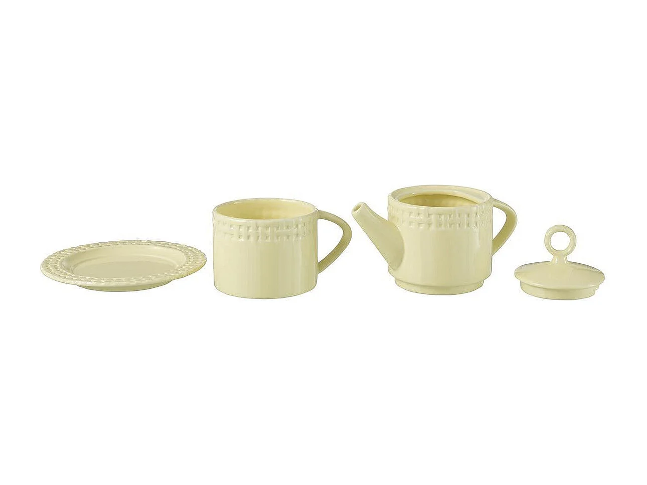 Théière & 1 Tasse Design "Vercer" 22cm Jaune