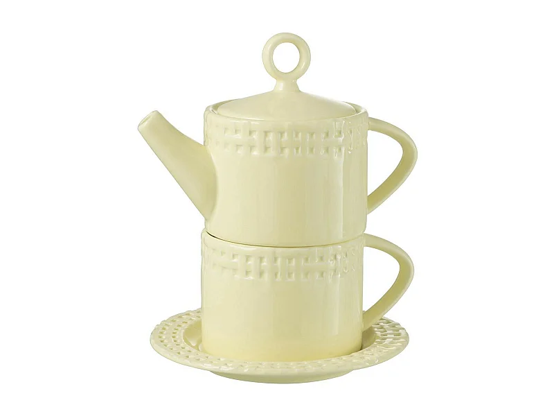 Théière & 1 Tasse Design "Vercer" 22cm Jaune