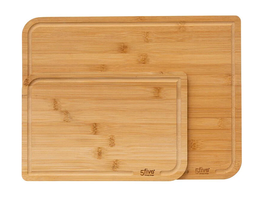 Lot de 2 Planches à Découper "Bambou" 35cm Beige
