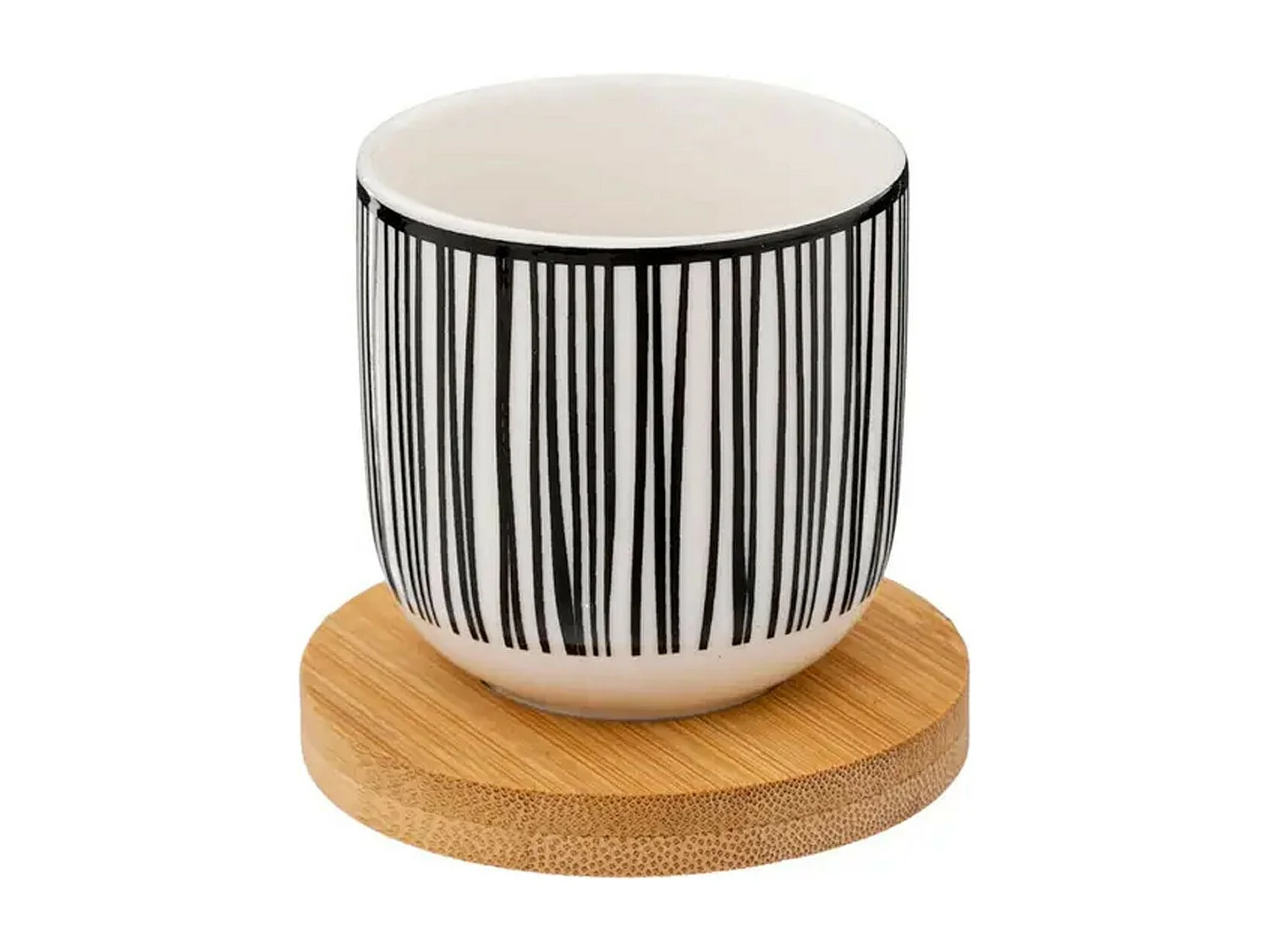 Lot de 4 Tasses à Café "Bohemia" 10cl Noir & Blanc