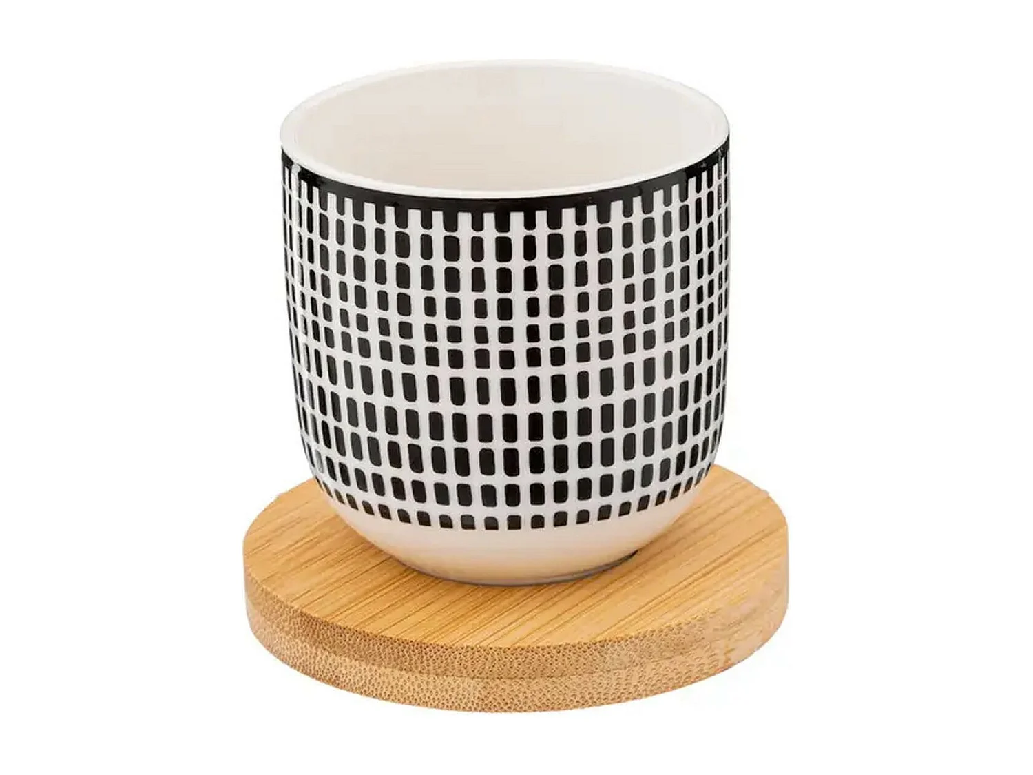 Lot de 4 Tasses à Café "Bohemia" 10cl Noir & Blanc