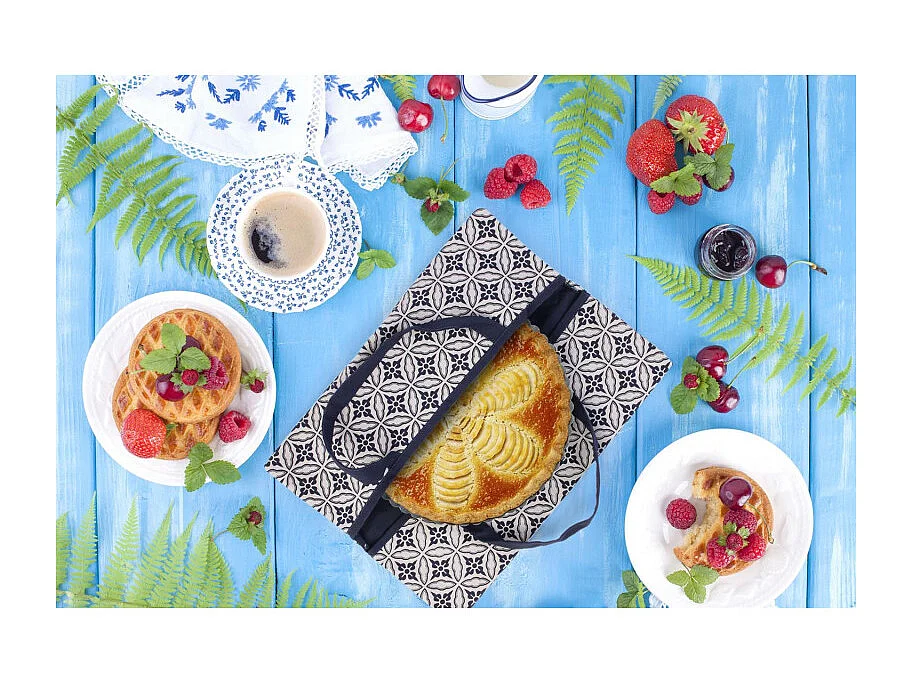 Sac de Transport "Tartes & Gâteaux" 42cm Bleu