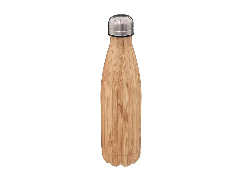 Bouteille Isotherme Inox "Effet Bambou" 0,5L Beige