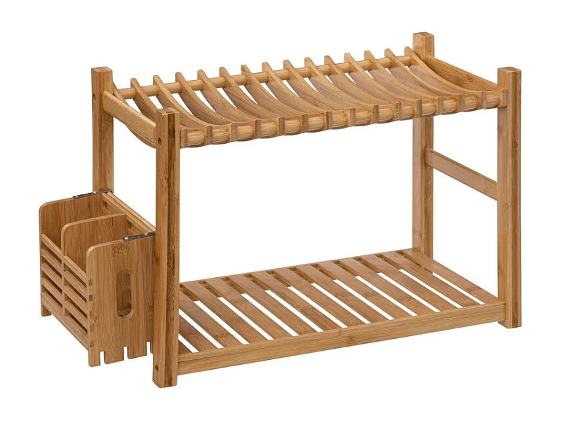 Égouttoir à Vaisselle 2 Niveaux "Bambou" 53cm Naturel