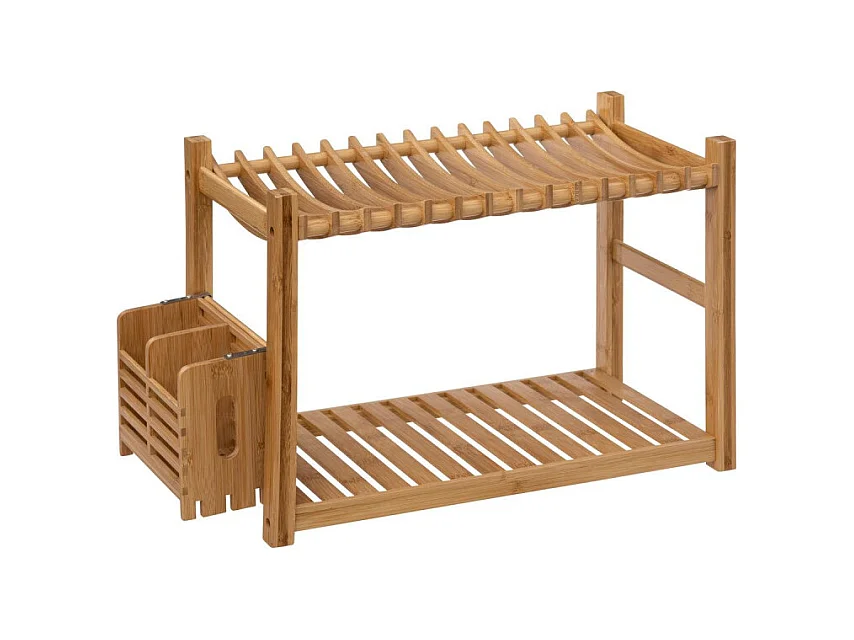Égouttoir à Vaisselle 2 Niveaux "Bambou" 53cm Naturel