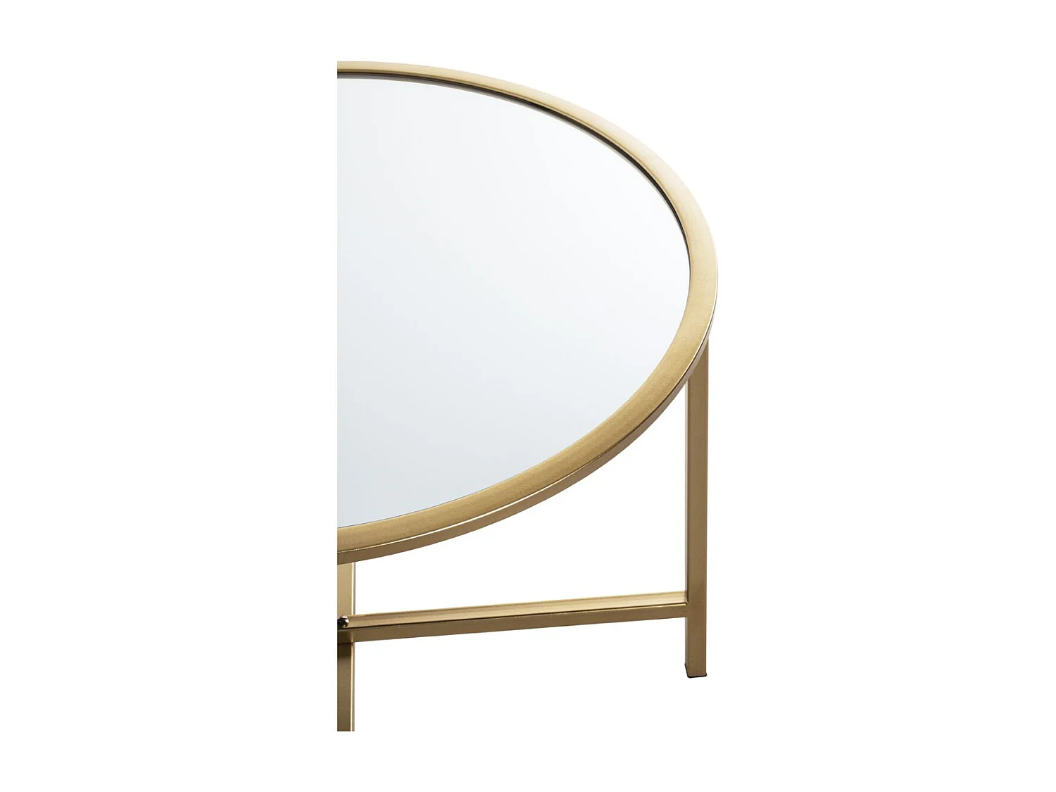 Table d'Appoint Design "Miroir" 60cm Or