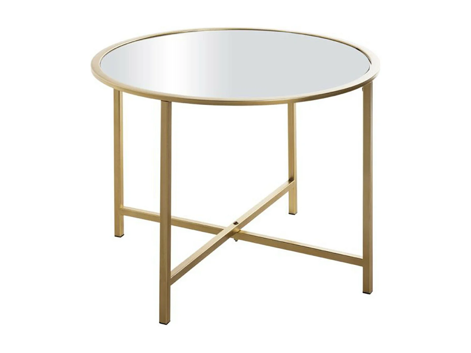 Table d'Appoint Design "Miroir" 60cm Or