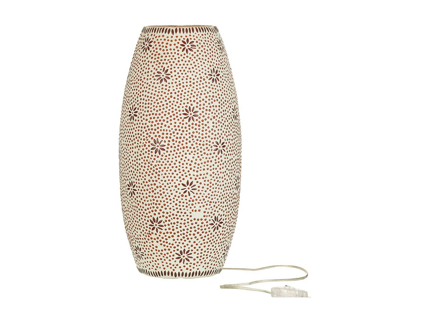 Lampe à Poser en Verre "Bram" 42cm Rouge