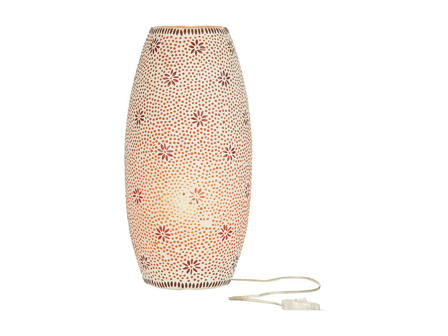 Lampe à Poser en Verre "Bram" 42cm Rouge