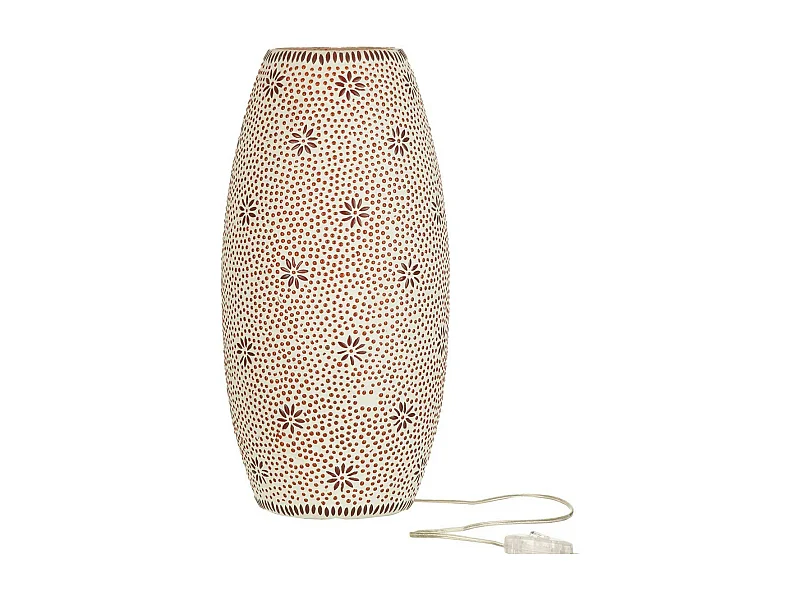 Lampe à Poser en Verre "Bram" 42cm Rouge