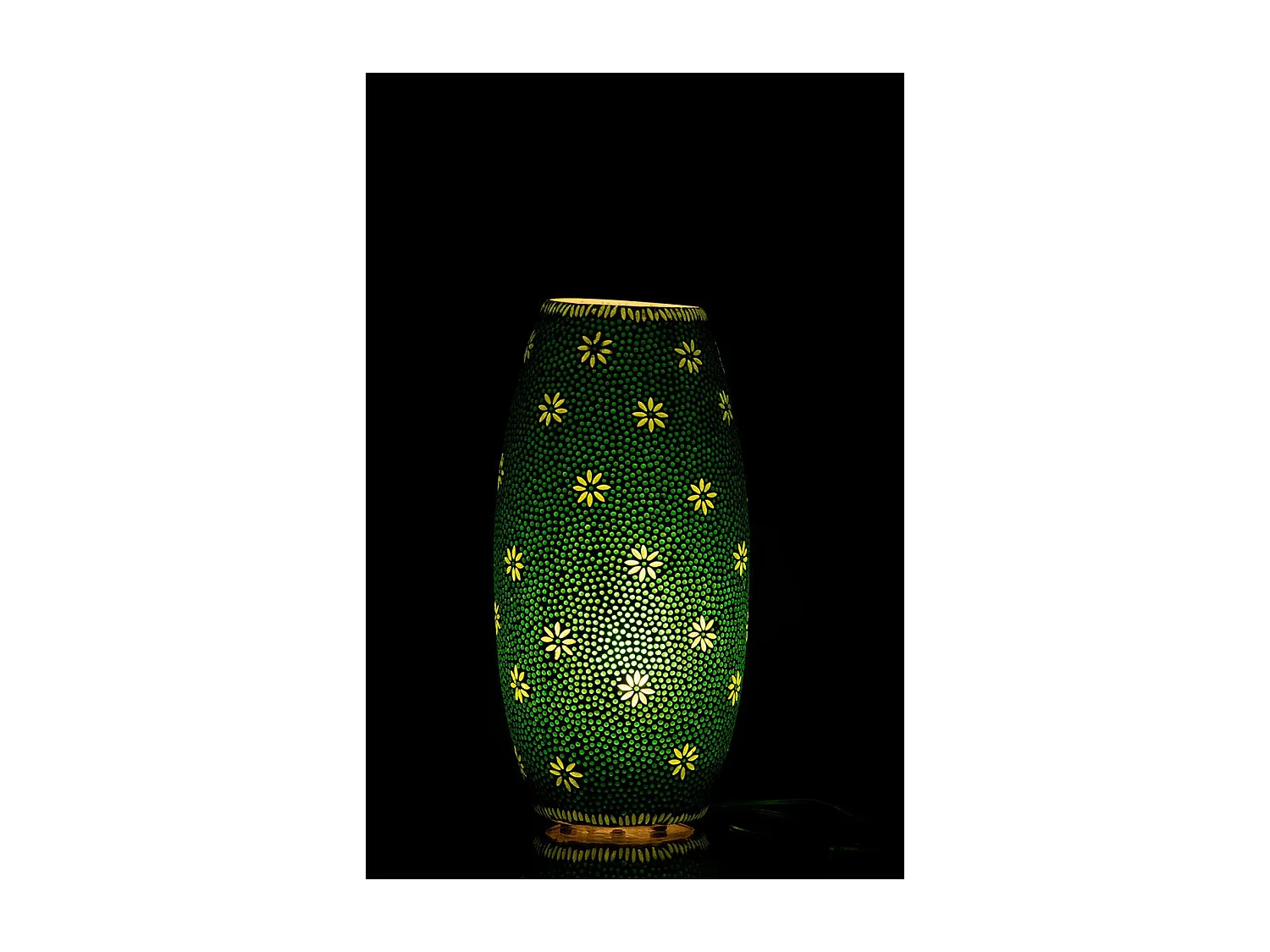 Lampe à Poser en Verre "Bram" 41cm Vert