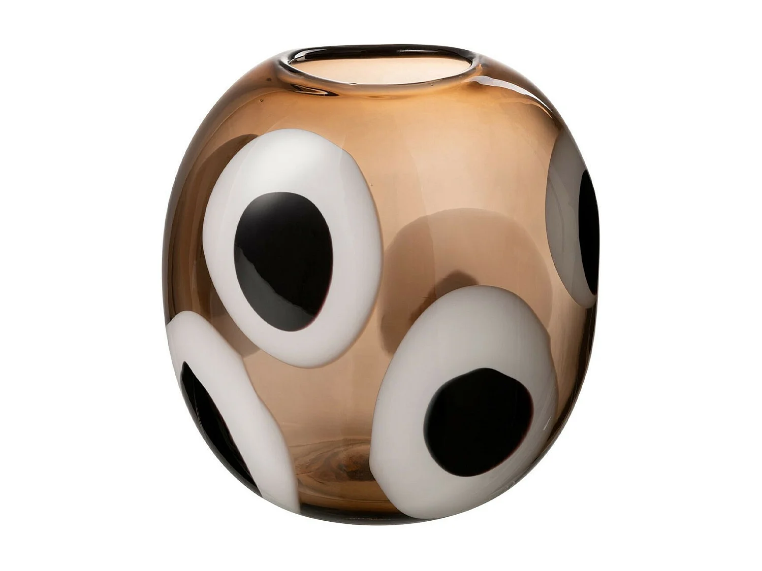 Vase Design en Verre "Izzy" 21cm Marron