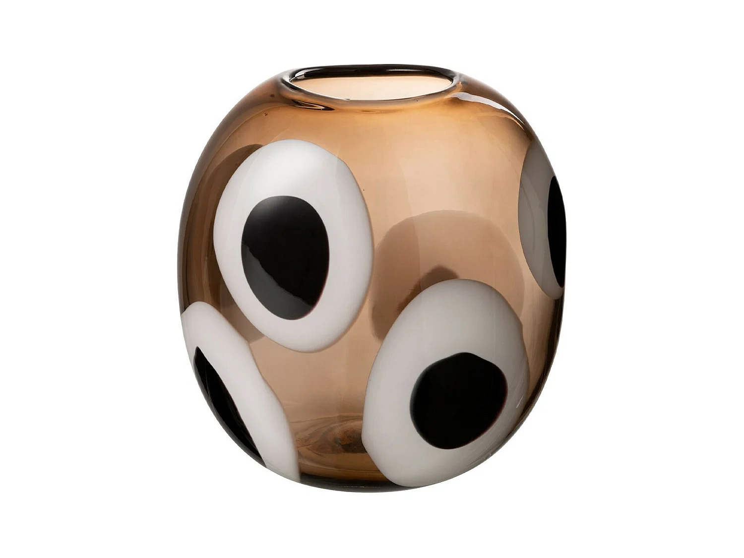 Vase Design en Verre "Izzy" 21cm Marron