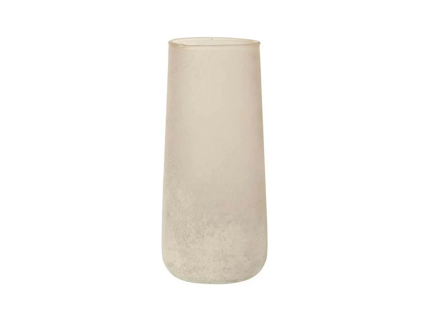 Vase Design en Verre "Poudré" 23cm Rose