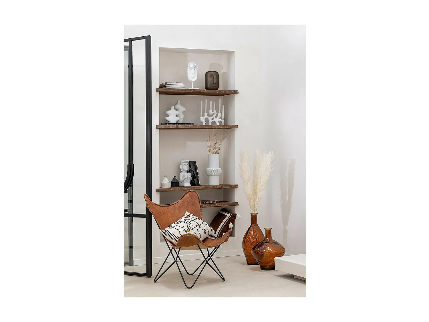 Vase Design en Verre "Cherry" 60cm Marron