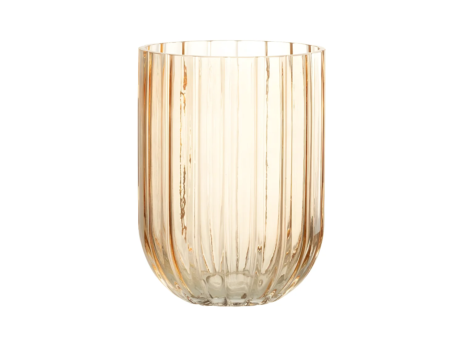 Vase Design en Verre "Yari" 20cm Pêche