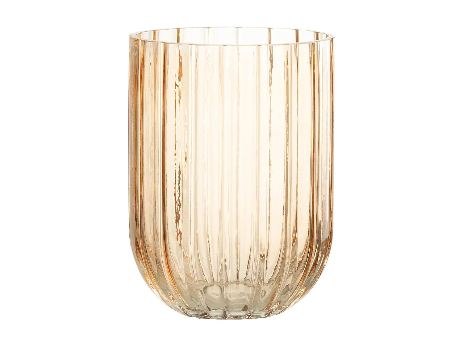 Vase Design en Verre "Yari" 20cm Pêche