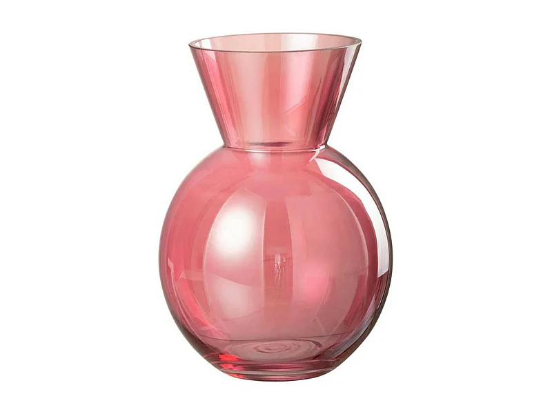 Vase Design en Verre "Lucy" 23cm Rouge