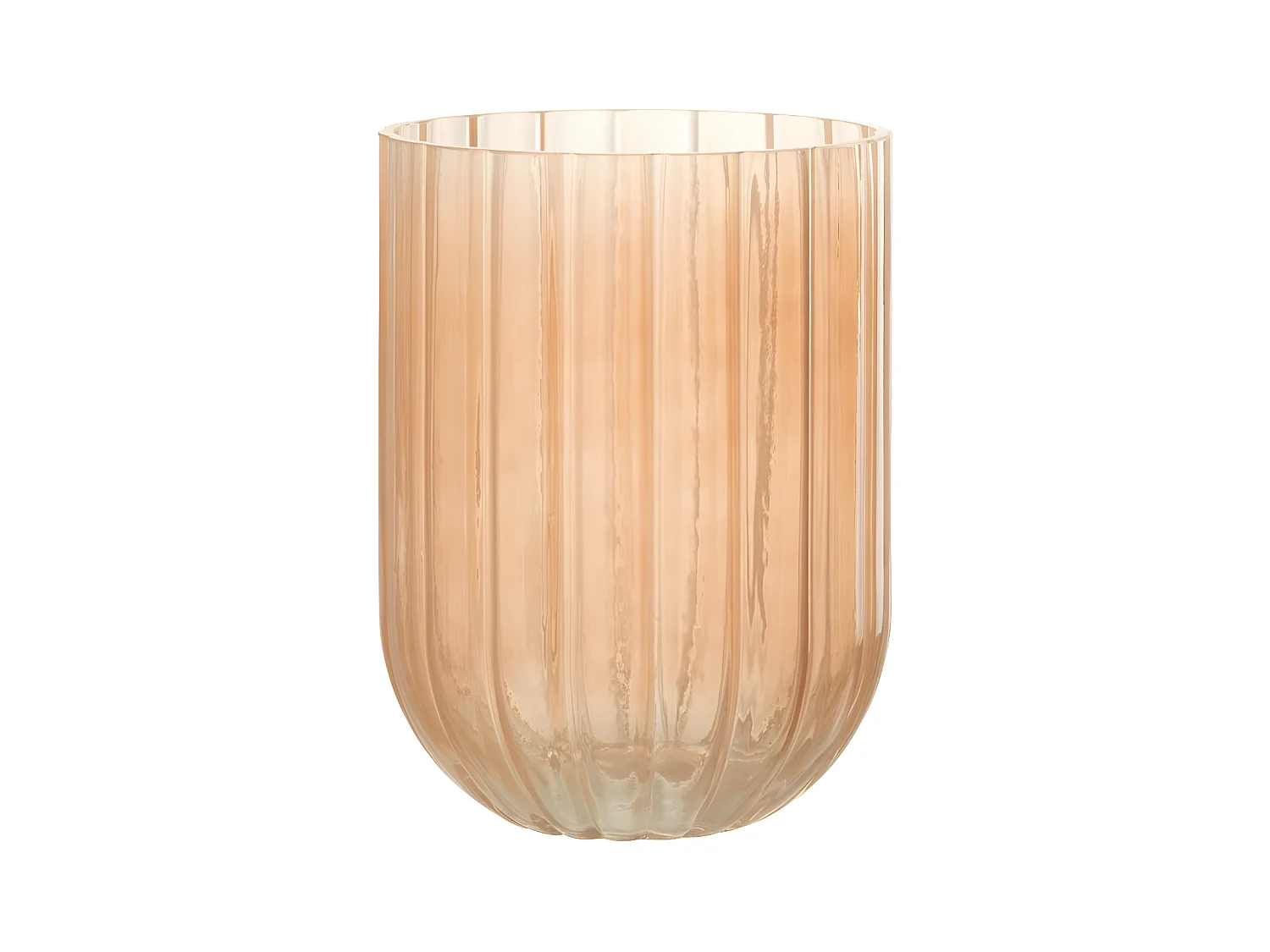 Vase Design en Verre "Yoni" 20cm Pêche