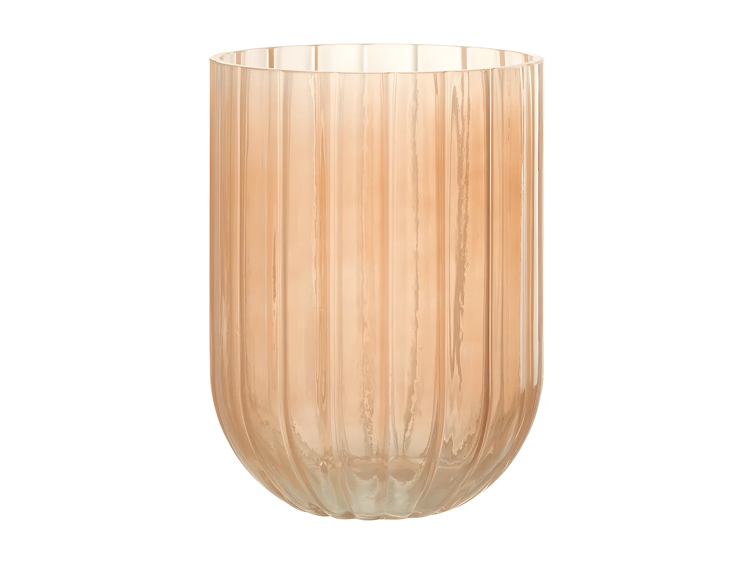 Vase Design en Verre "Yoni" 20cm Pêche