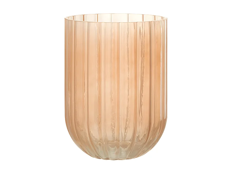 Vase Design en Verre "Yoni" 20cm Pêche