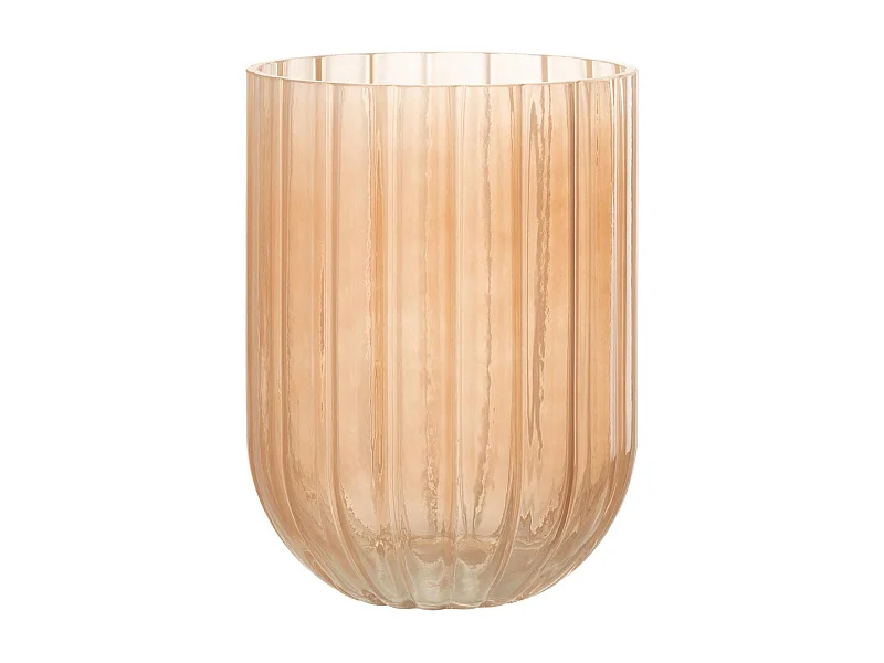 Vase Design en Verre "Yoni" 20cm Pêche