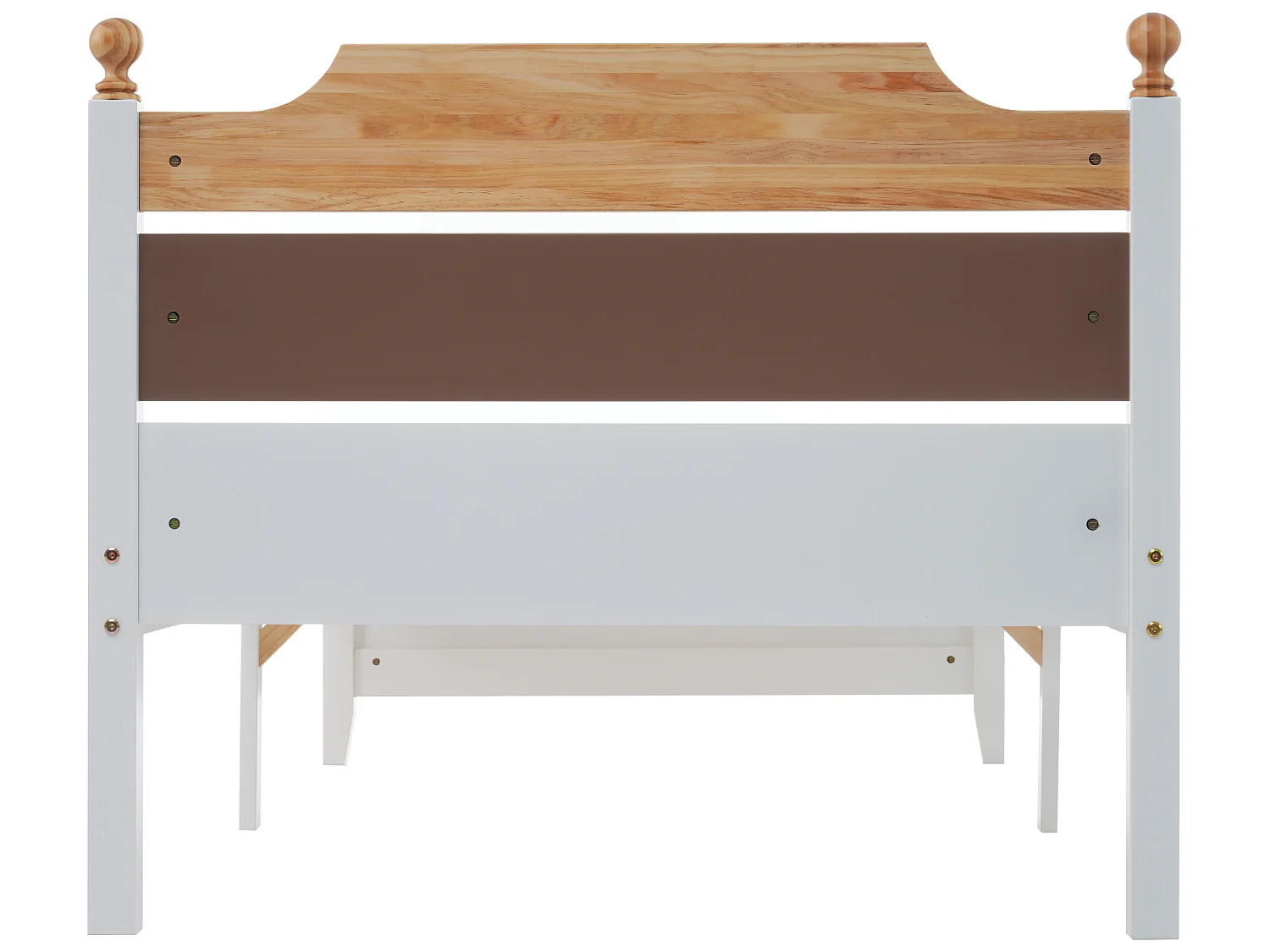 Lit avec tête de lit - 90 x 200 cm - pin - sommier à lattes - coloris blanc