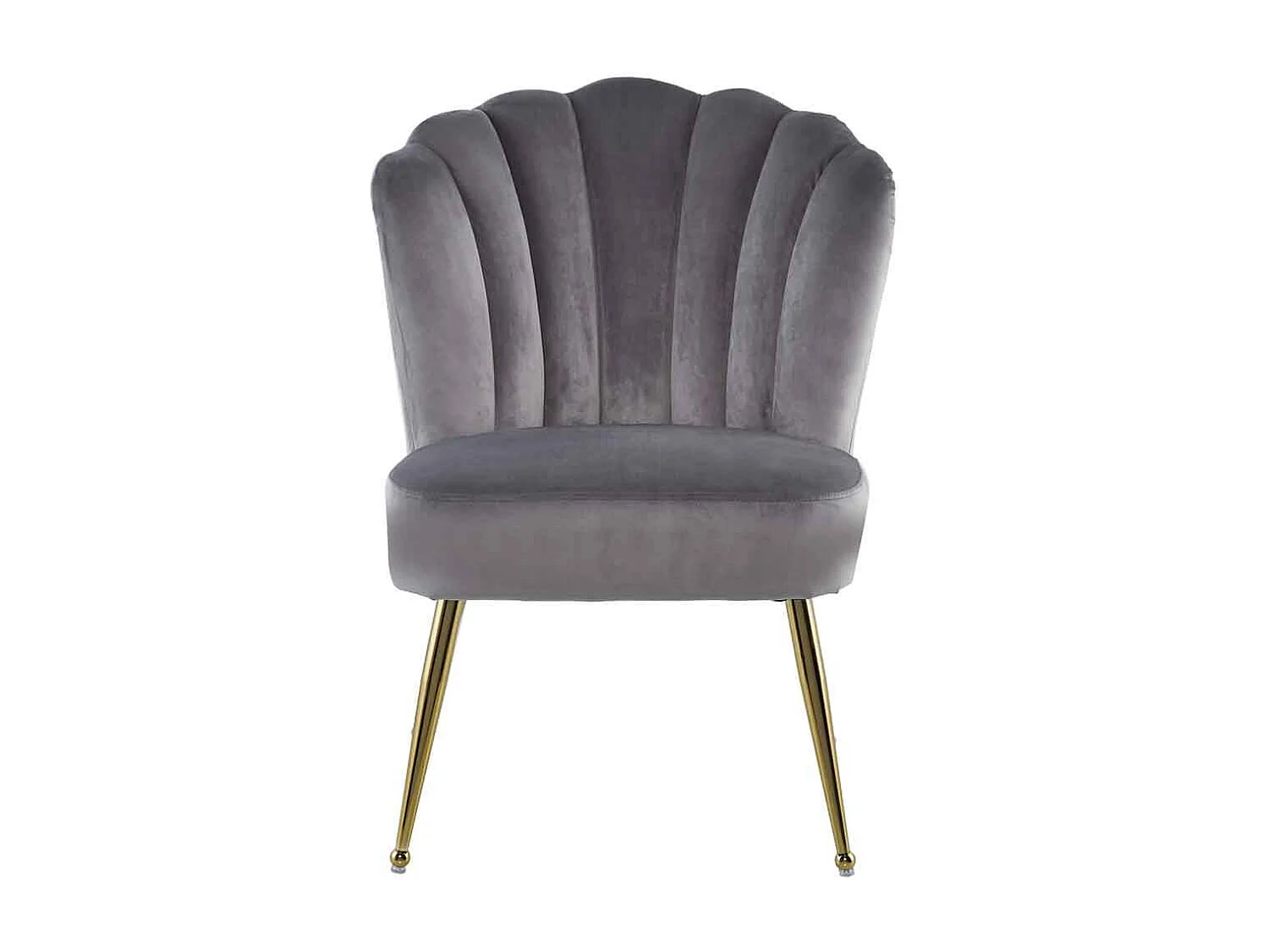 Chaise Design en Velours "Pippa" 87cm Gris