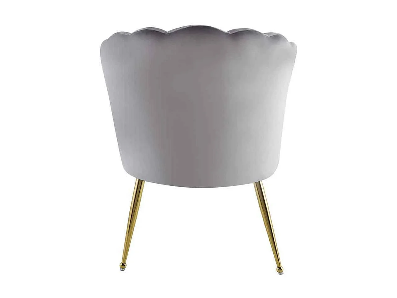 Chaise Design en Velours "Pippa" 87cm Gris