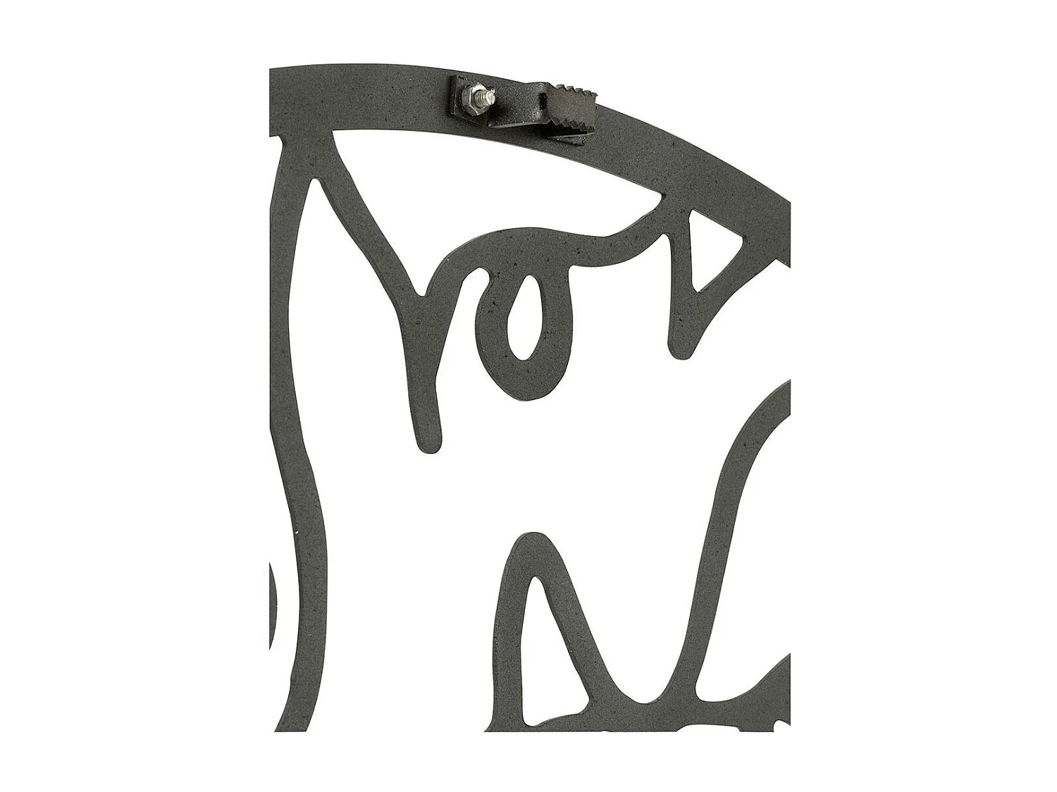 Horloge Murale en Métal "Visages" 69cm Noir