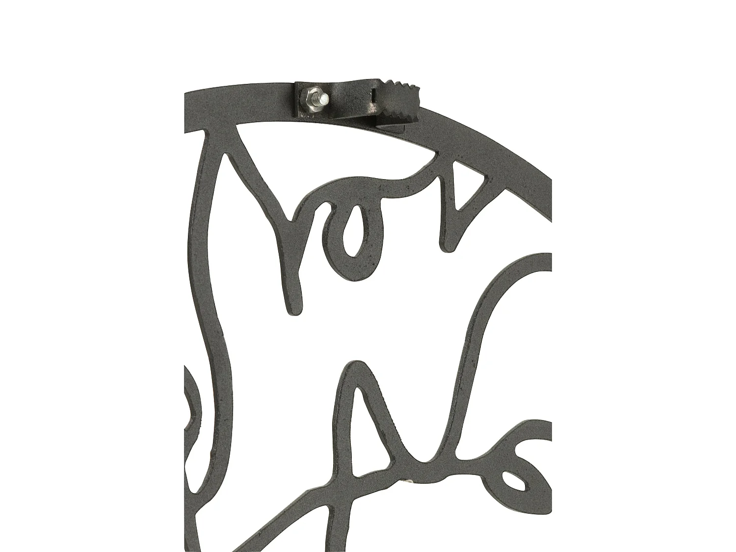 Horloge Murale en Métal "Visages" 49cm Noir