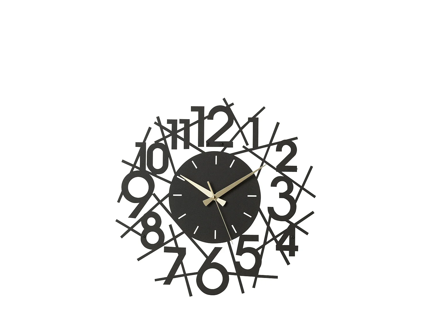 Horloge Murale en Métal "Chiffres" 48cm Noir