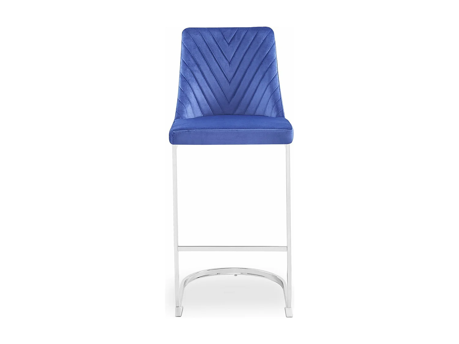 Lot de 2 chaises de bar design Mistigri Velours Bleu
