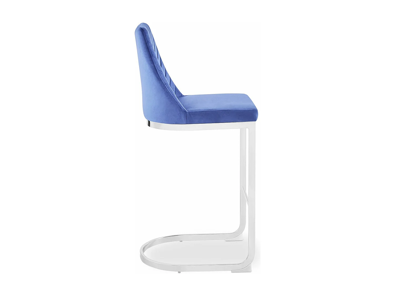 Lot de 2 chaises de bar design Mistigri Velours Bleu
