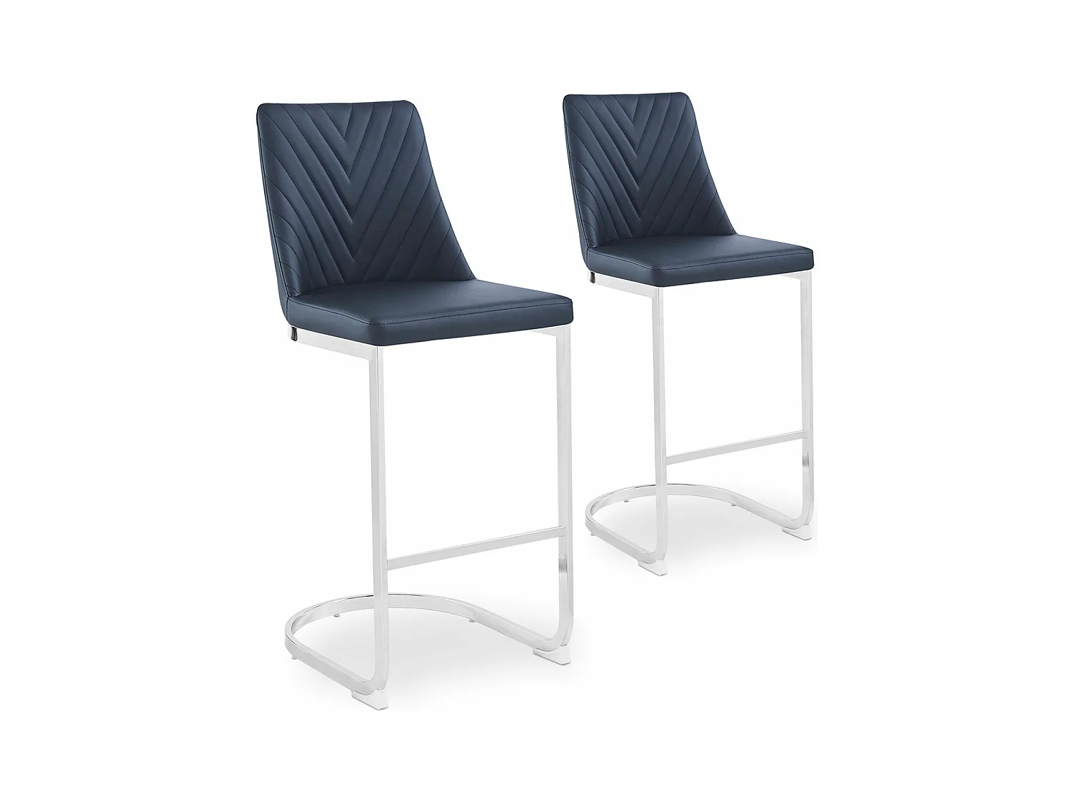 Lot de 2 chaises de bar design Mistigri Simili Noir
