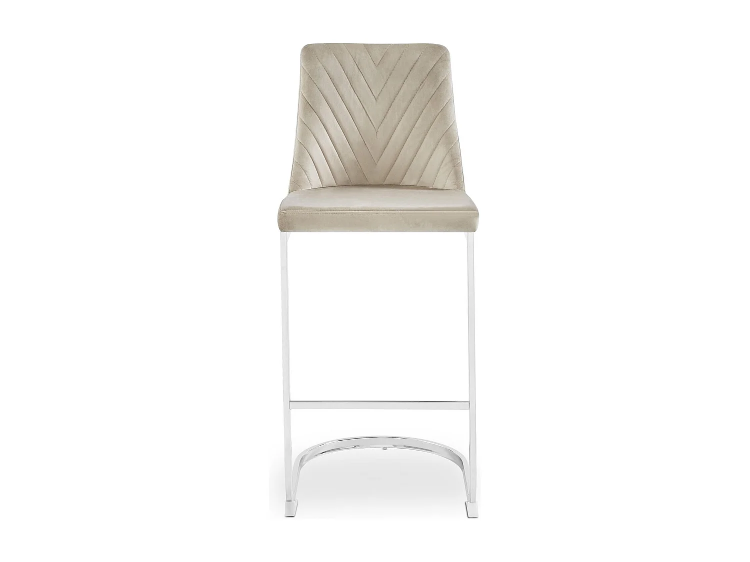 Lot de 2 chaises de bar design Mistigri Velours Taupe