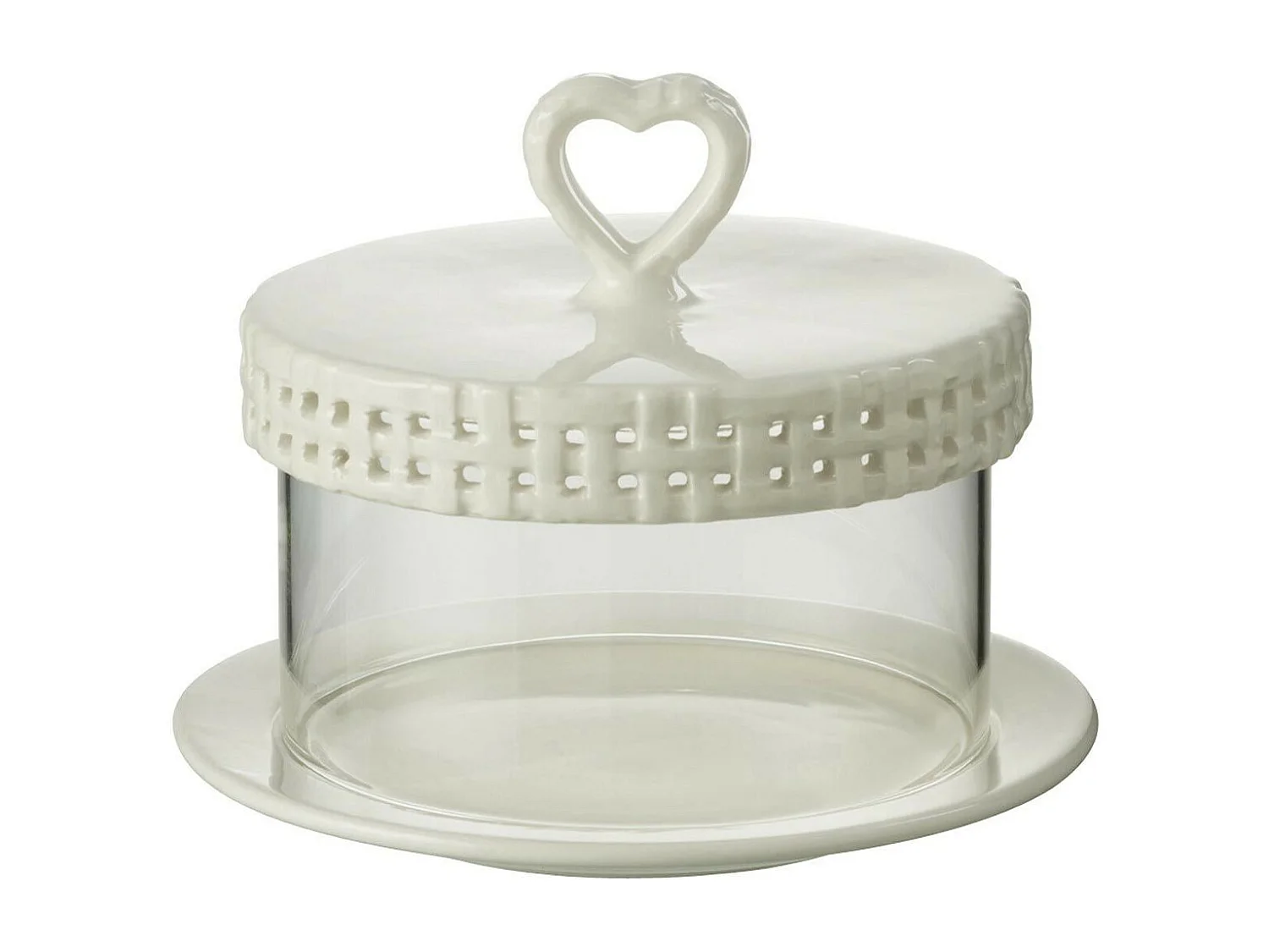 Plat à Gâteaux en Céramique "Vercer" 16cm Blanc