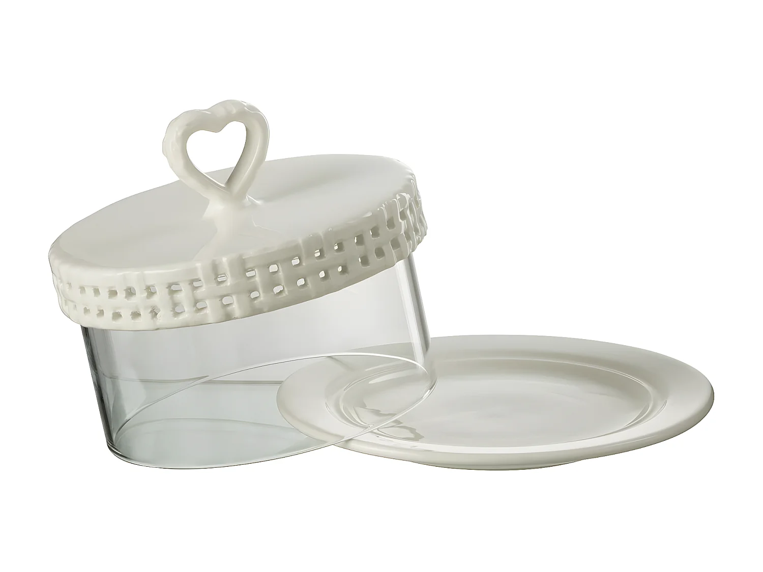 Plat à Gâteaux en Céramique "Vercer" 16cm Blanc