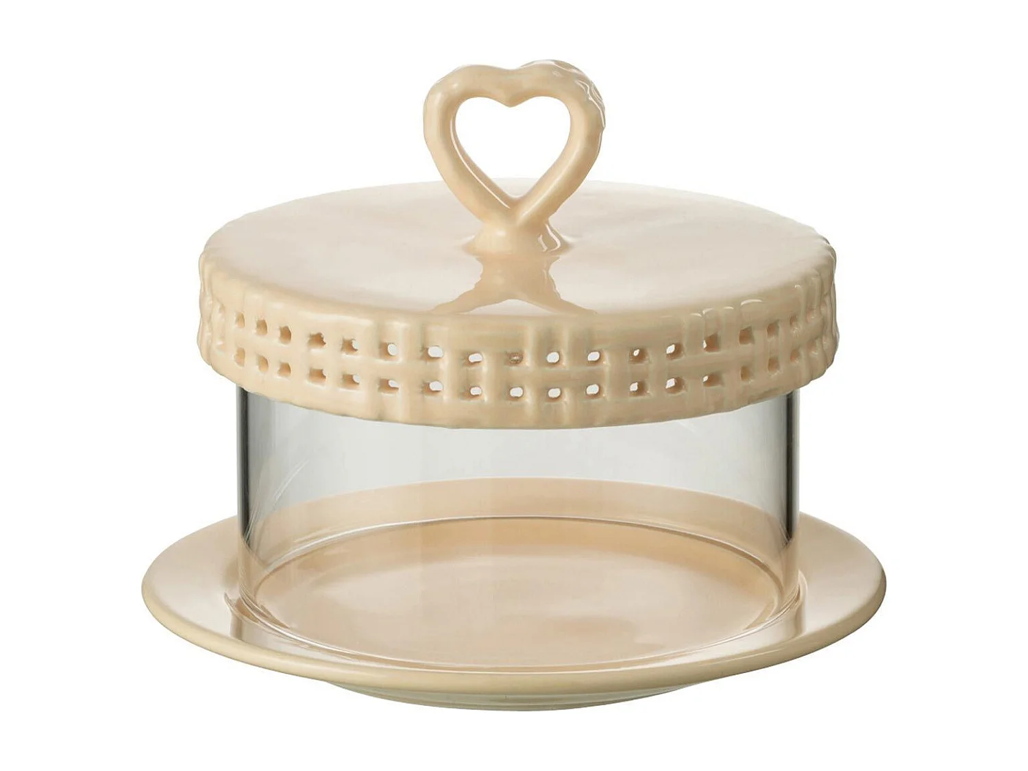 Plat à Gâteaux en Céramique "Vercer" 16cm Pêche