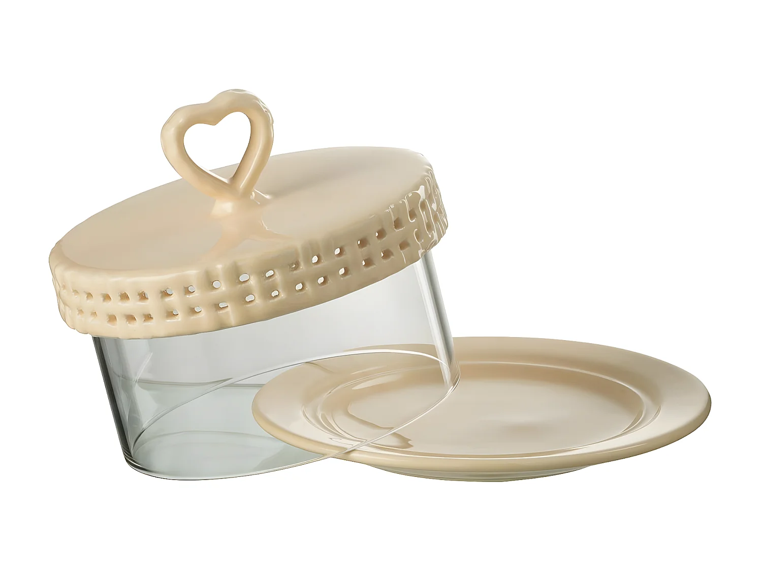 Plat à Gâteaux en Céramique "Vercer" 16cm Pêche