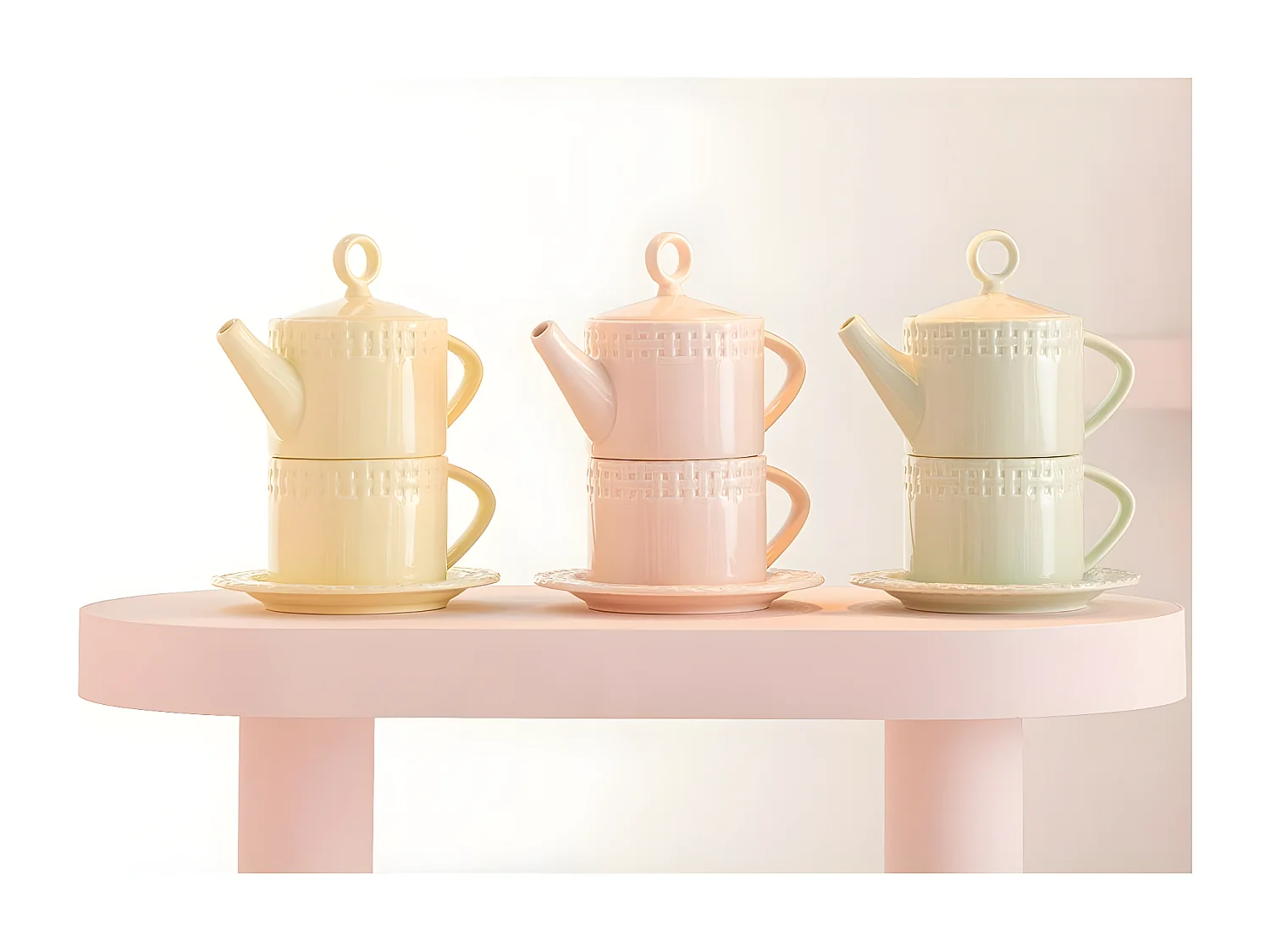 Plat à Gâteaux en Céramique "Vercer" 31cm Rose