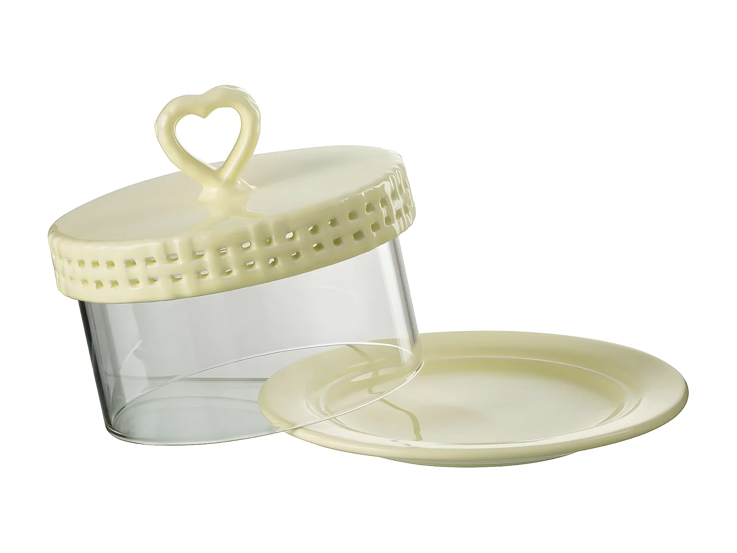 Plat à Gâteaux en Céramique "Vercer" 16cm Jaune