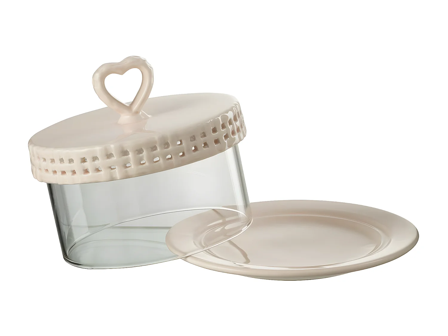 Plat à Gâteaux en Céramique "Vercer" 16cm Rose