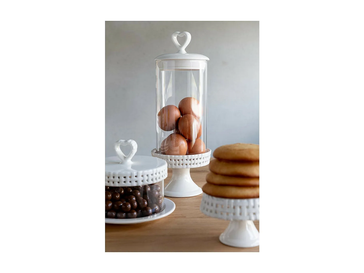 Plat à Gâteaux en Céramique "Vercer" 31cm Blanc