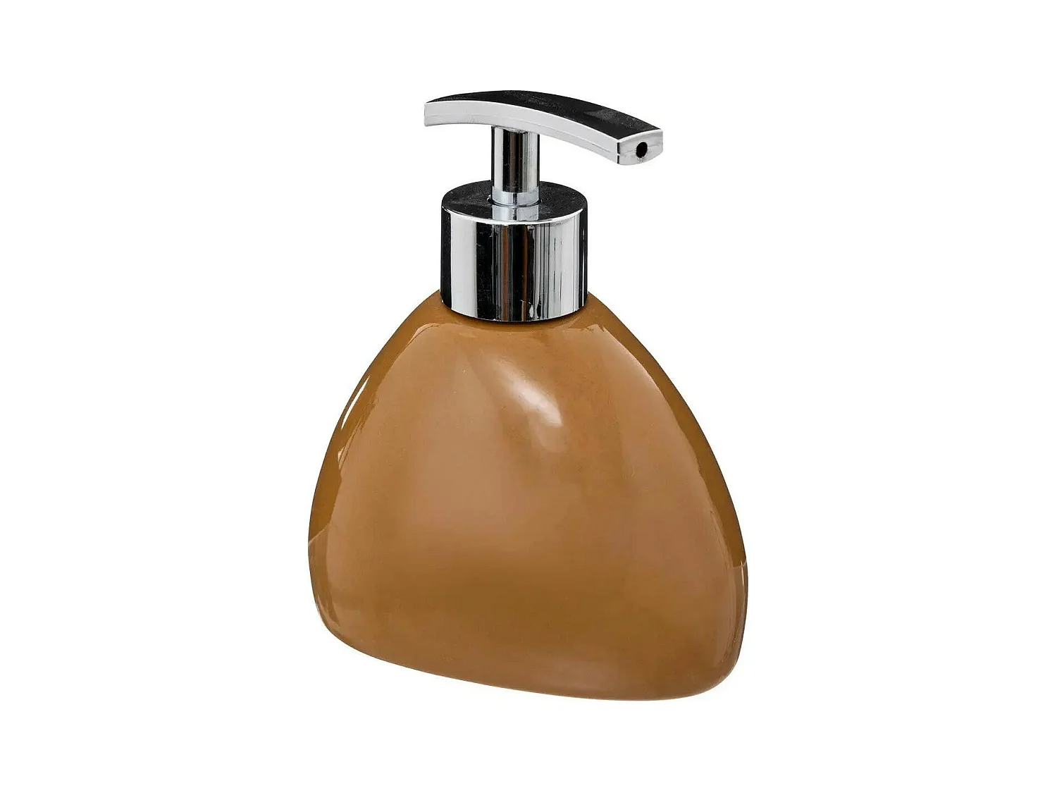 Distributeur de Savon "Galet" 12cm Marron Tabac