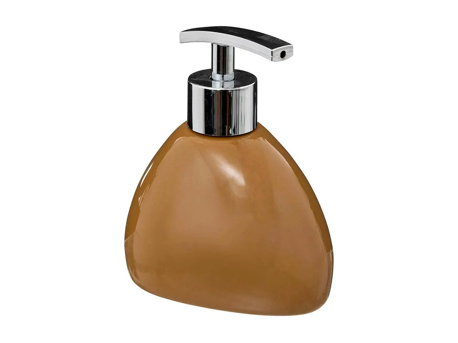 Distributeur de Savon "Galet" 12cm Marron Tabac