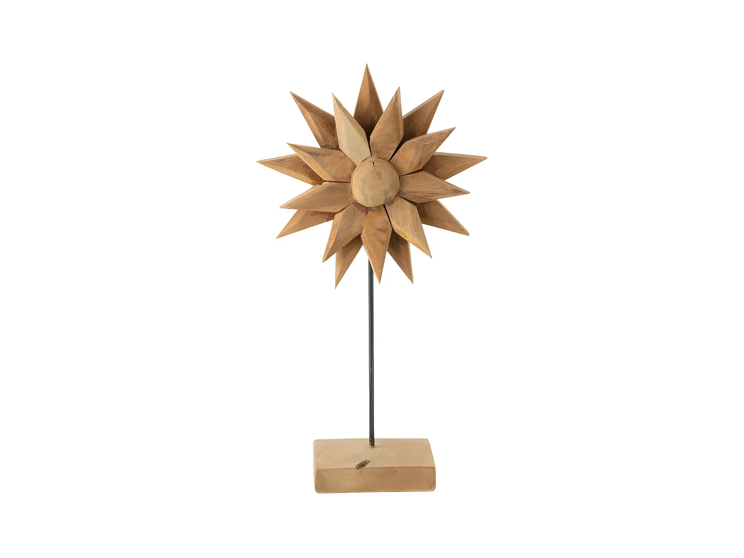 Tournesol Déco en Bois "Fleur" 45cm Naturel