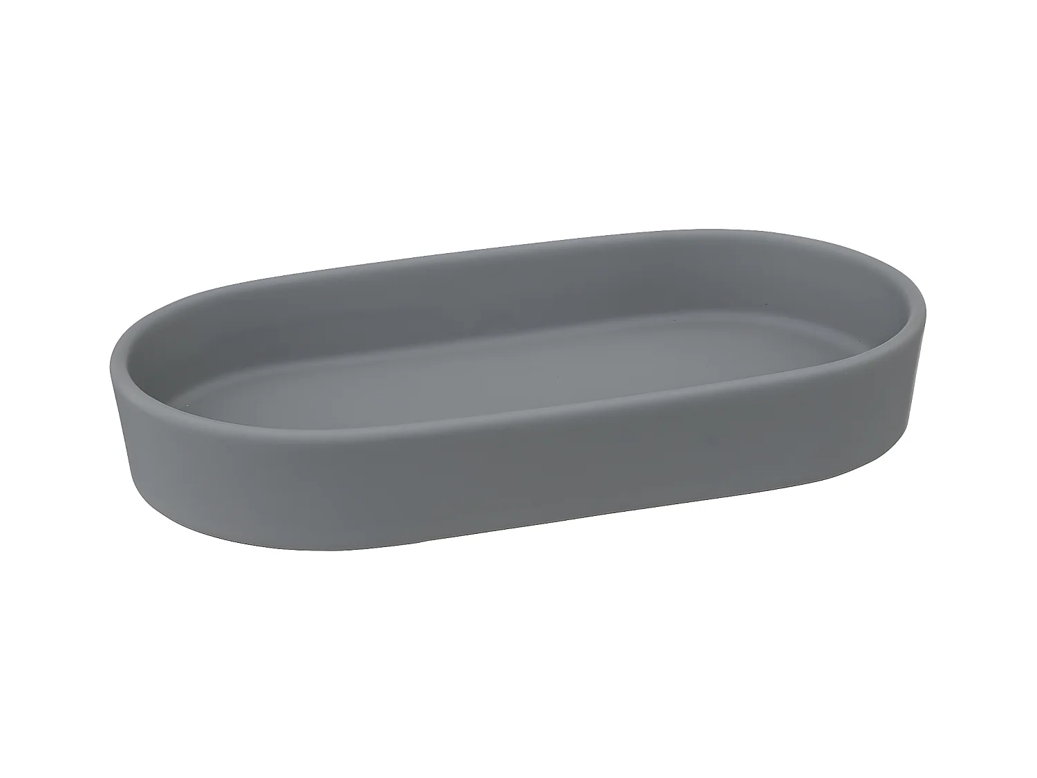 Plateau de Salle de Bain "Cocon" 19cm Gris Béton