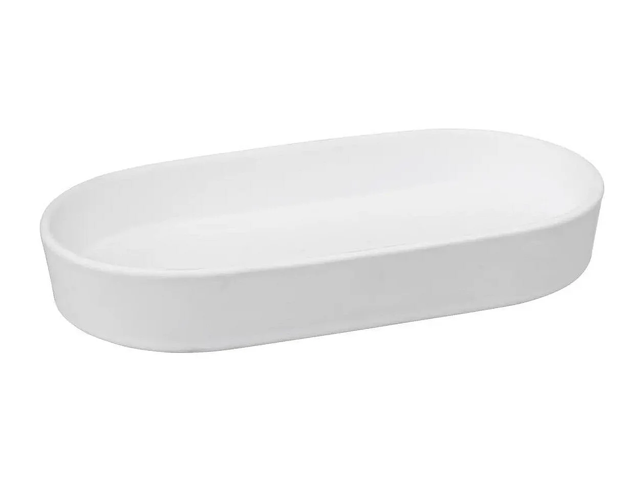 Plateau de Salle de Bain "Cocon" 19cm Blanc Coton